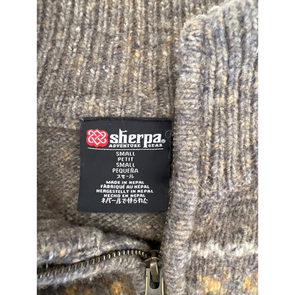 Sherpa Adventures wool blend cardigan Men's size small - Picture 6 of 7
